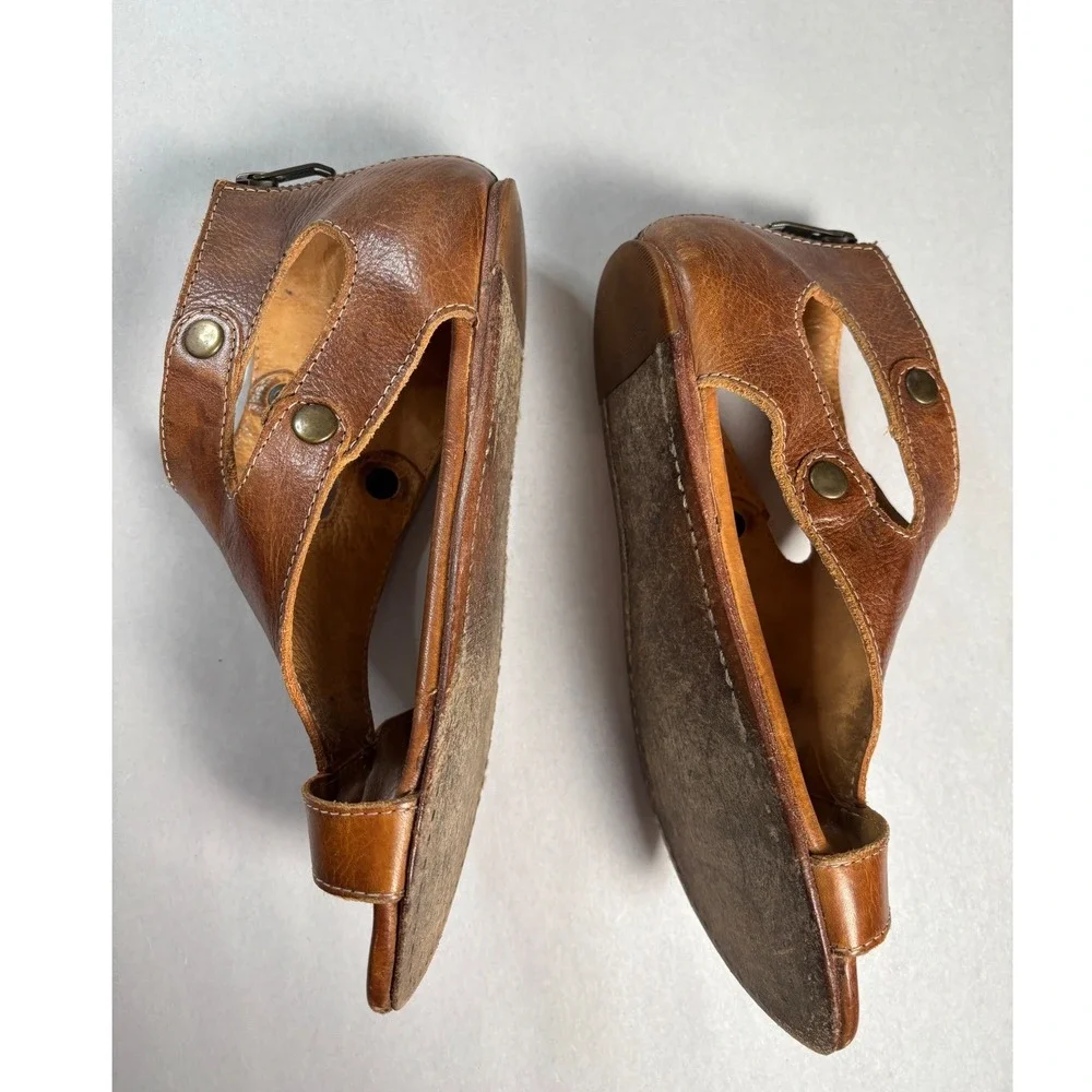 Bed Stu Womens Brown Soto Leather Sandals Size 6 Boho Gladiator Rustic Flats - Picture 5 of 12